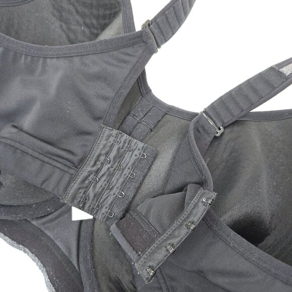 Cacique LIVI Active High-Impact Molded Underwired Sports Bra Black Gray - Picture 5 of 10